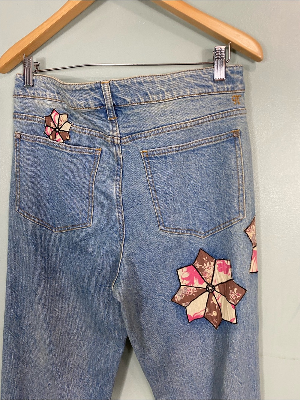 Anthropologie Pilcro Baggy Boyfriend High Rise Quilted Jeans Blue Size 27 - Picture 7 of 7